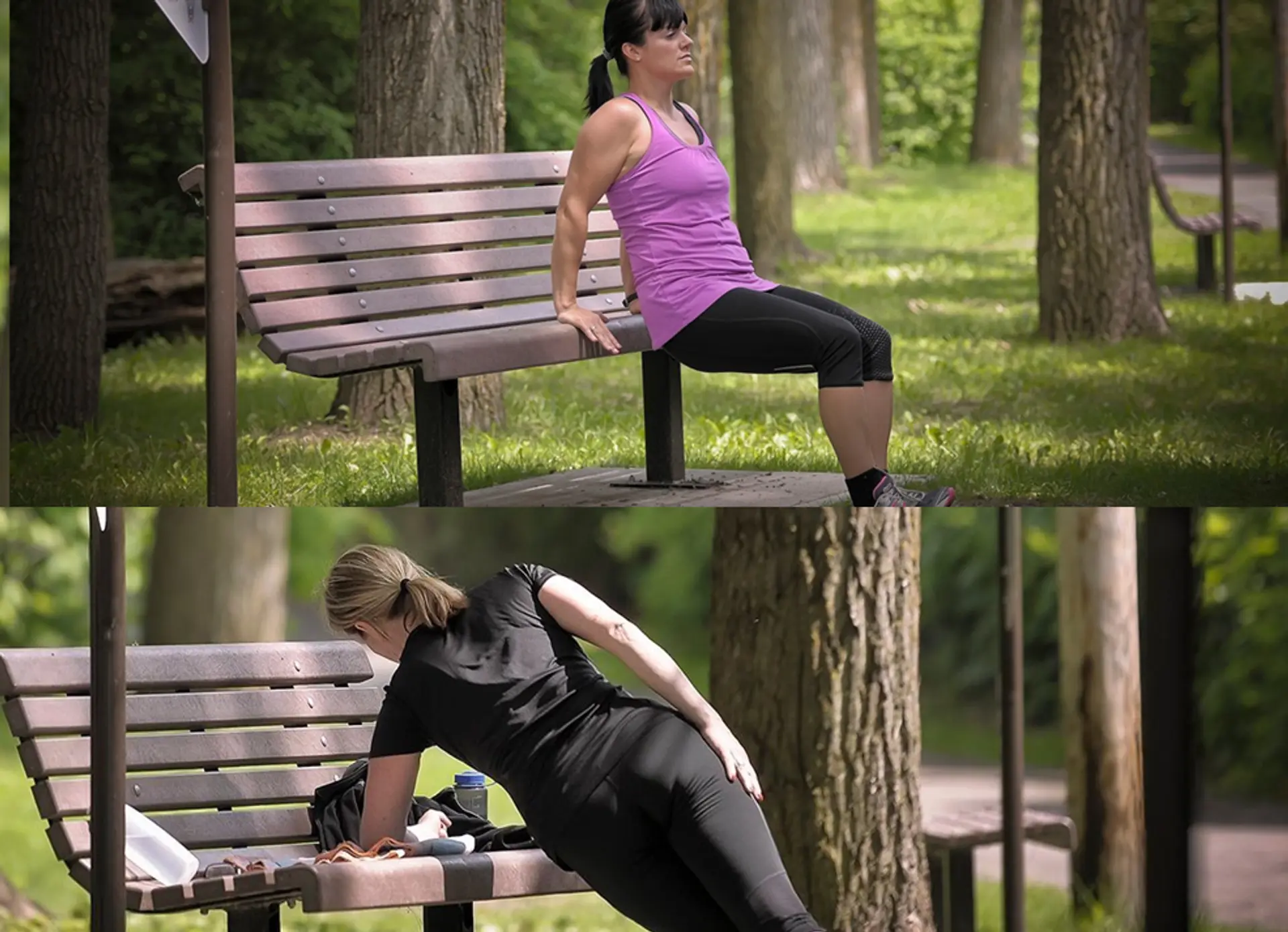 Is it possible to do a whole-body workout using a park bench?