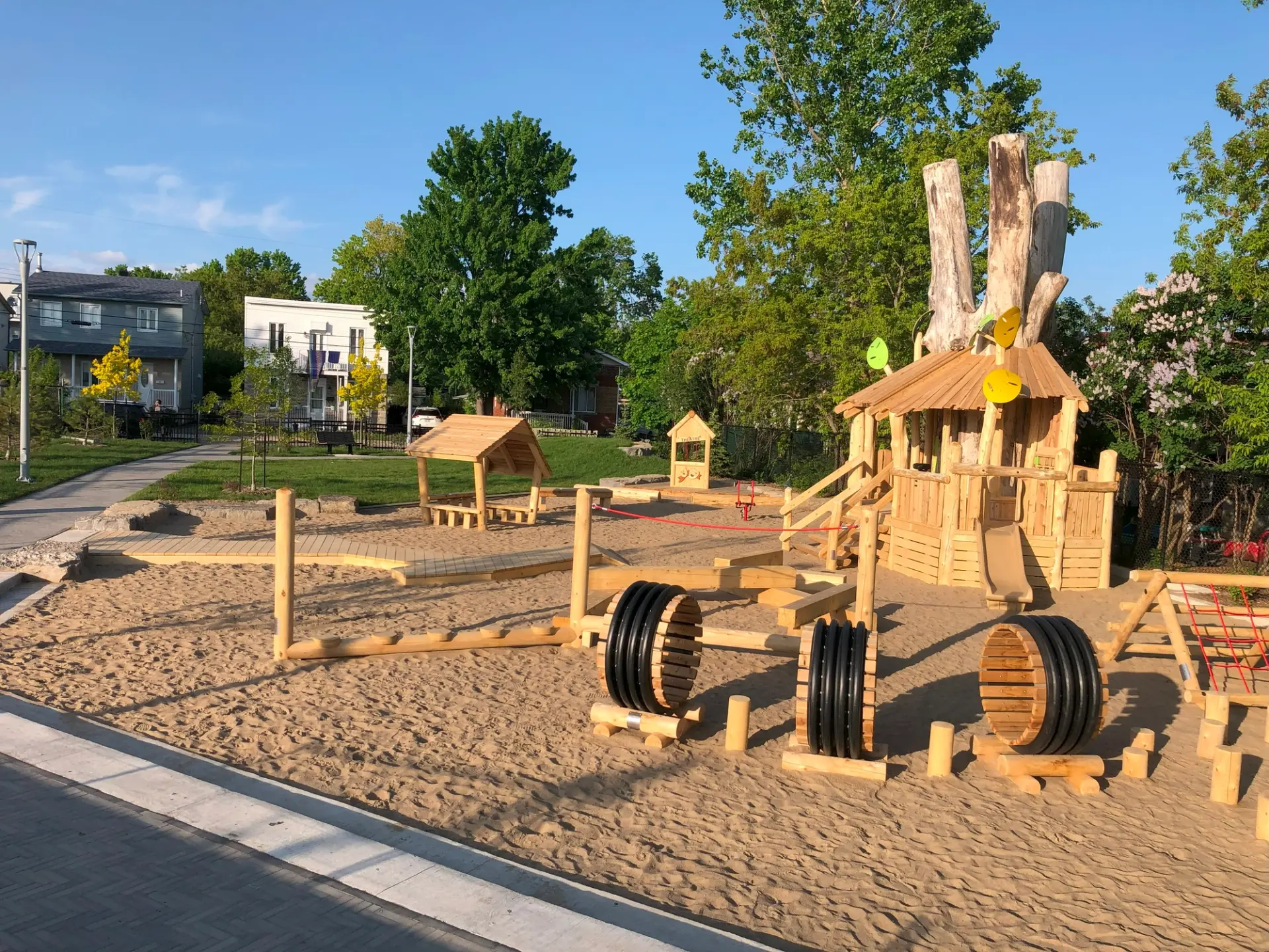Natural wooden playground installed by Westplay