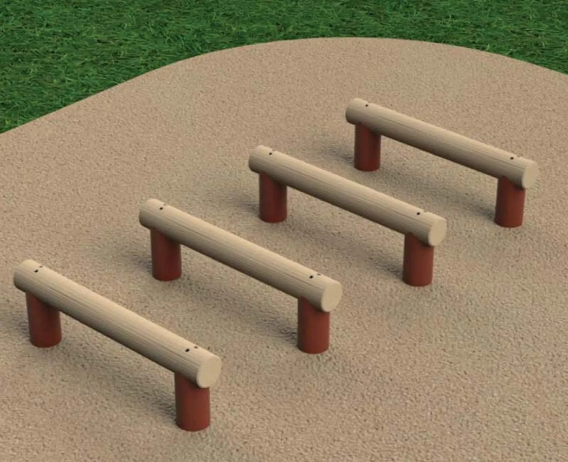 Small hurdle (each) - Natural Wood Play Equipment