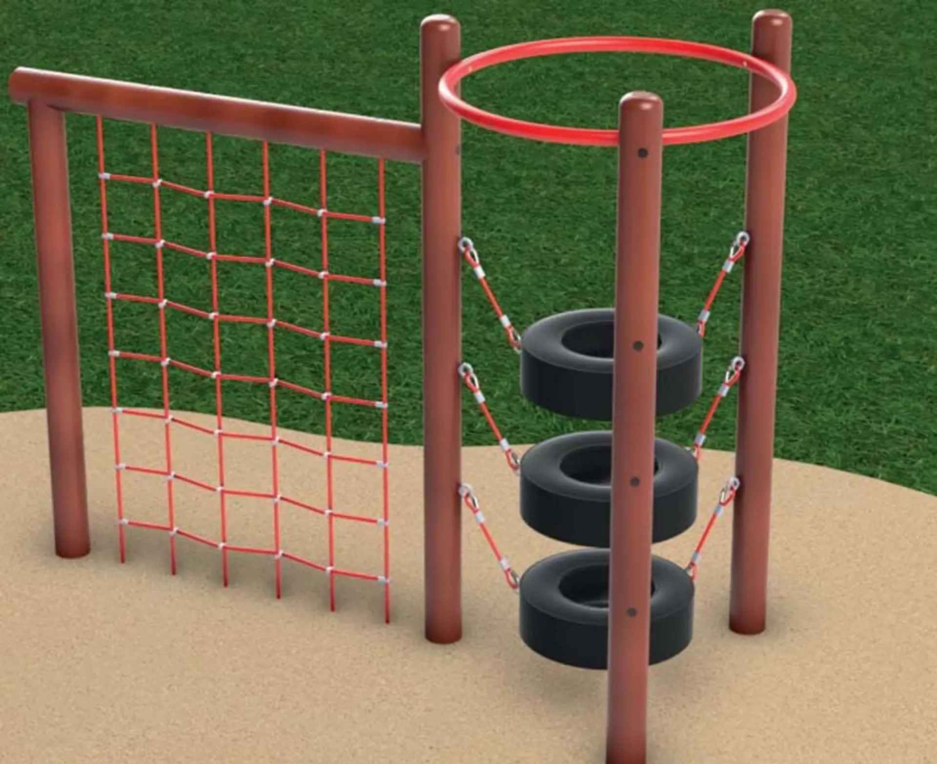 Tire climber with climbing net