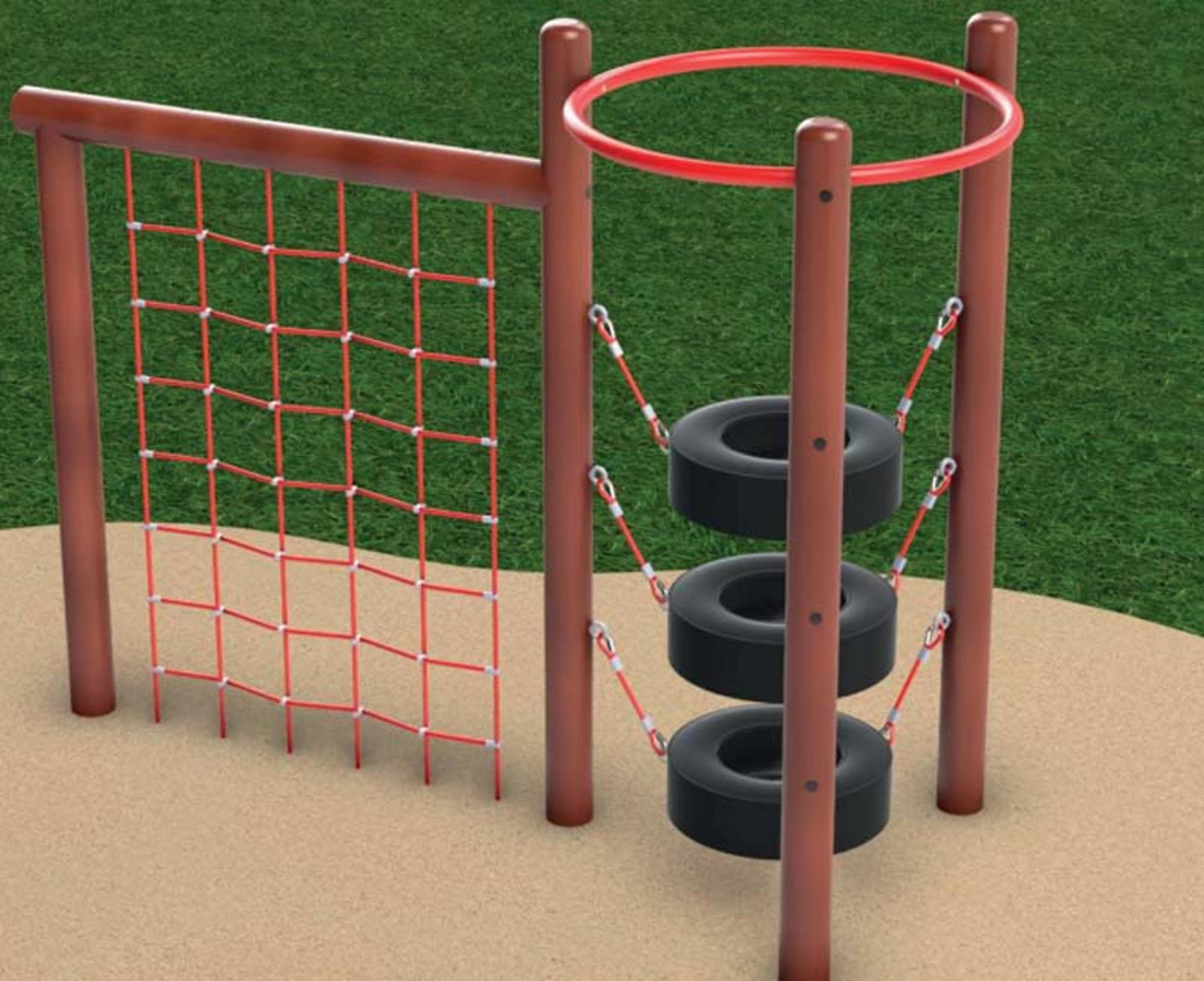 Tire climber with climbing net