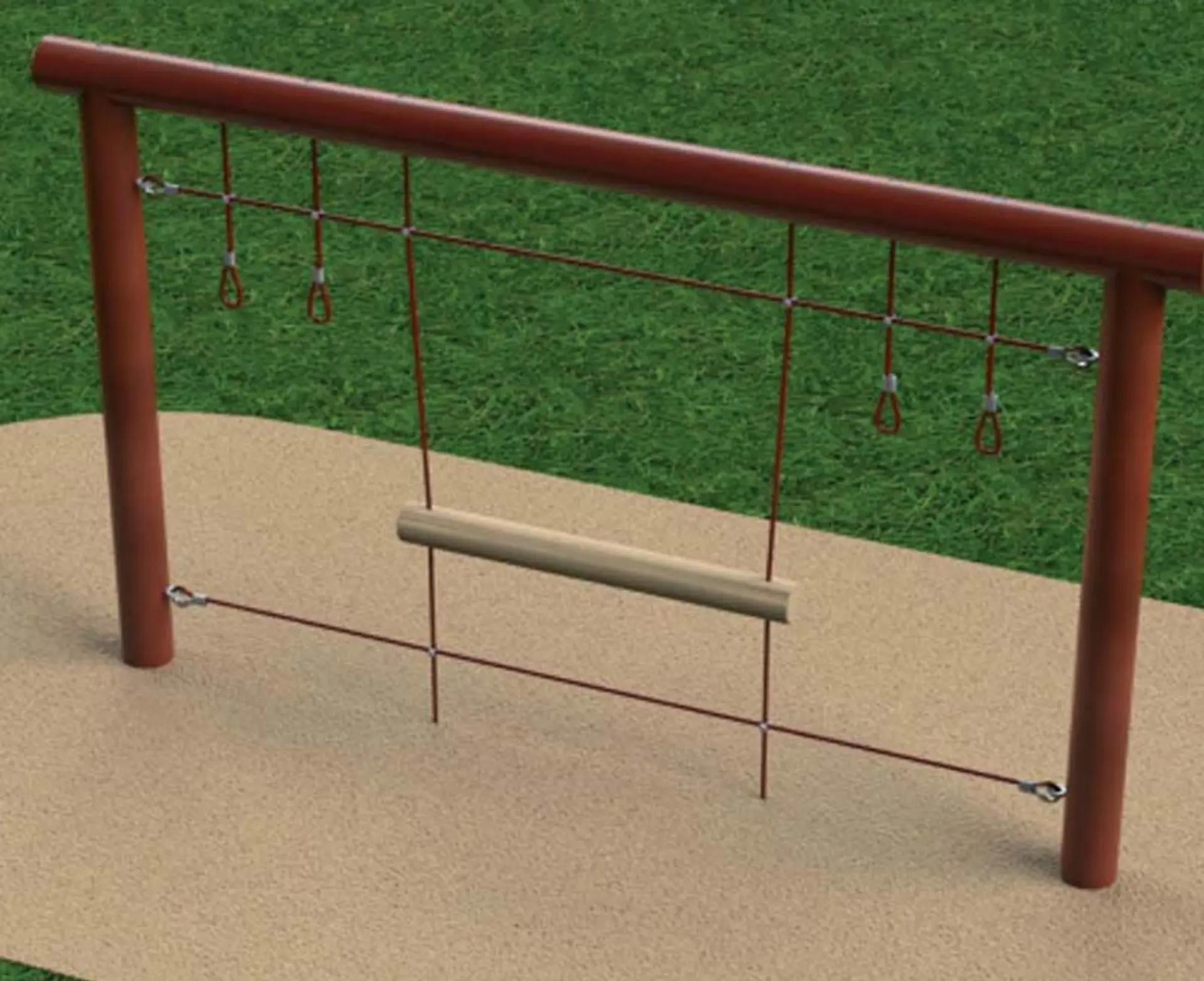 Rope crossing with center log