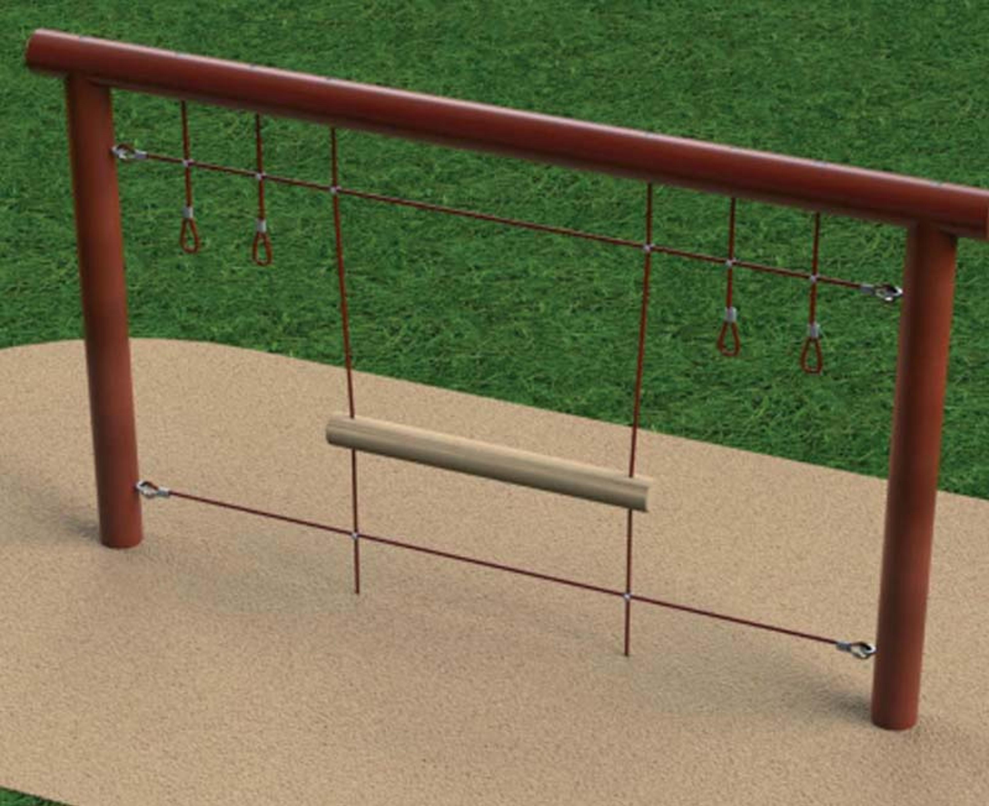 Rope crossing with center log