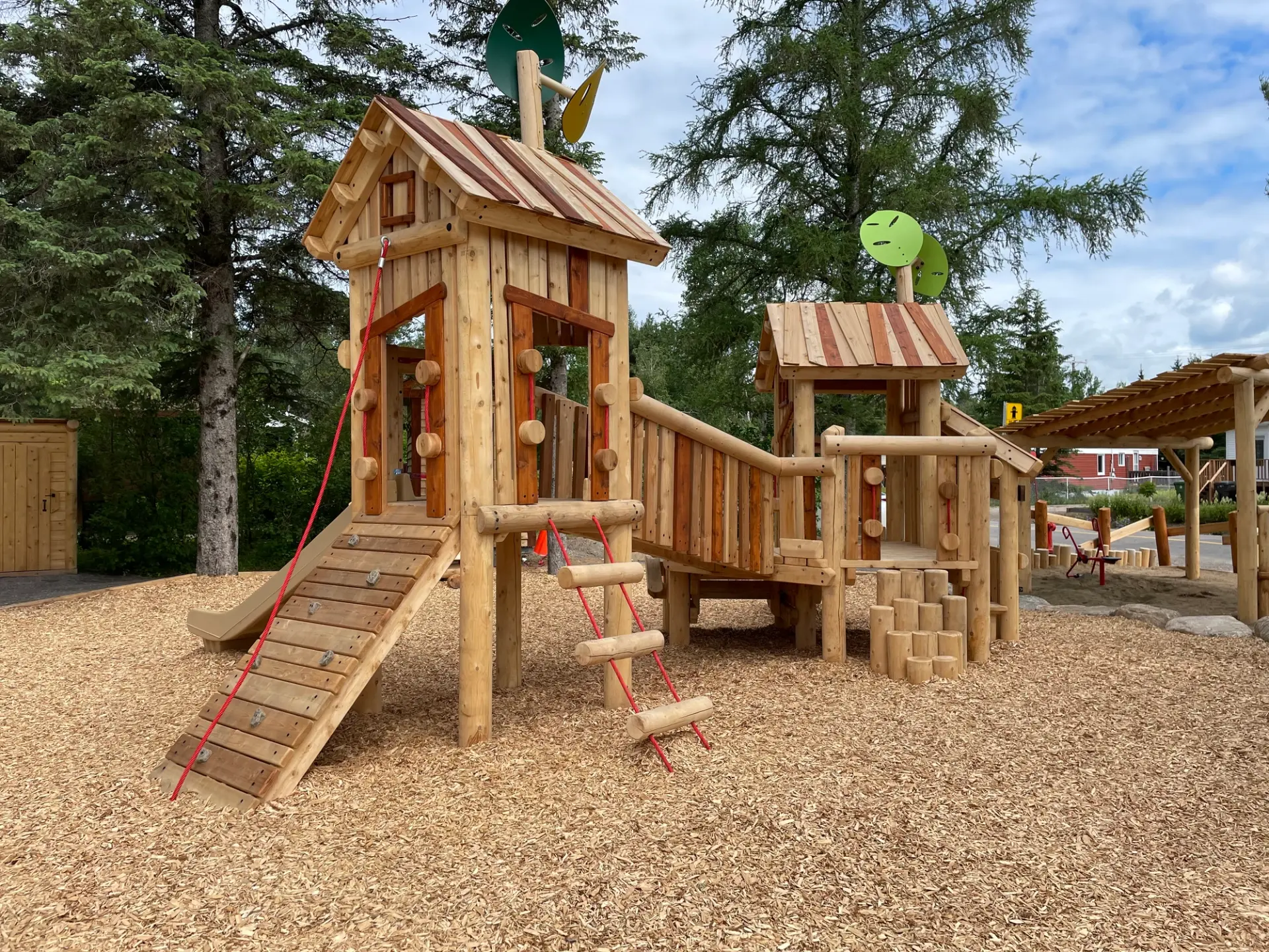 Natural wooden playground installed by Westplay