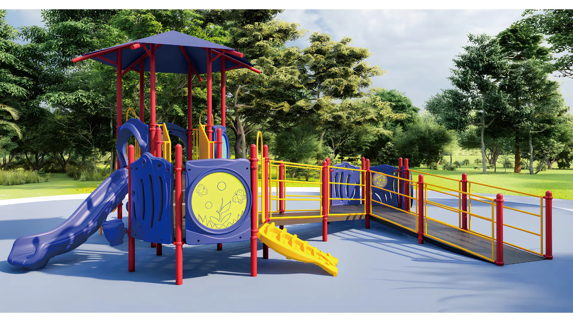 Modular playground structure by Westplay