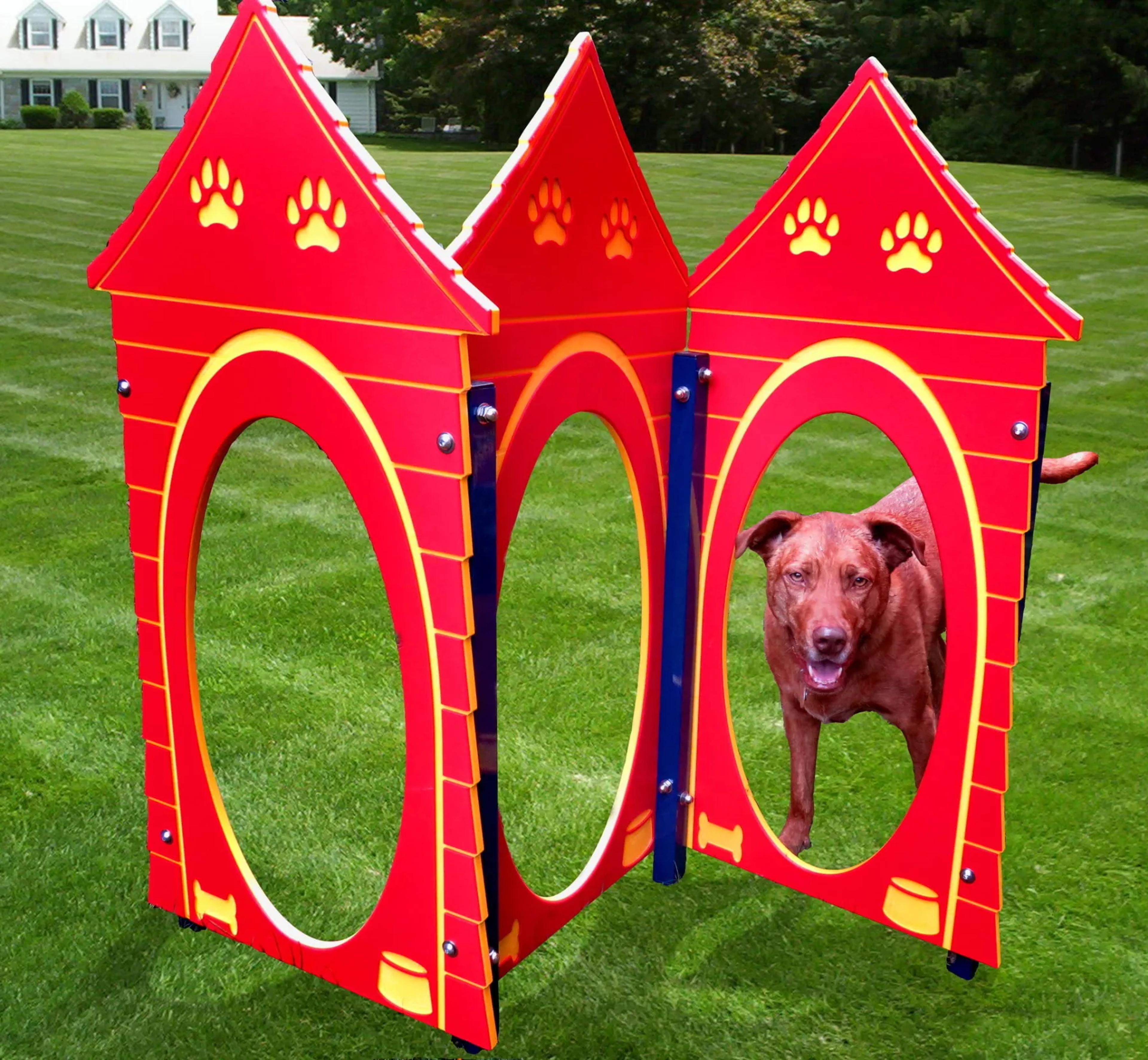 Dog park agility equipment installed by Westplay