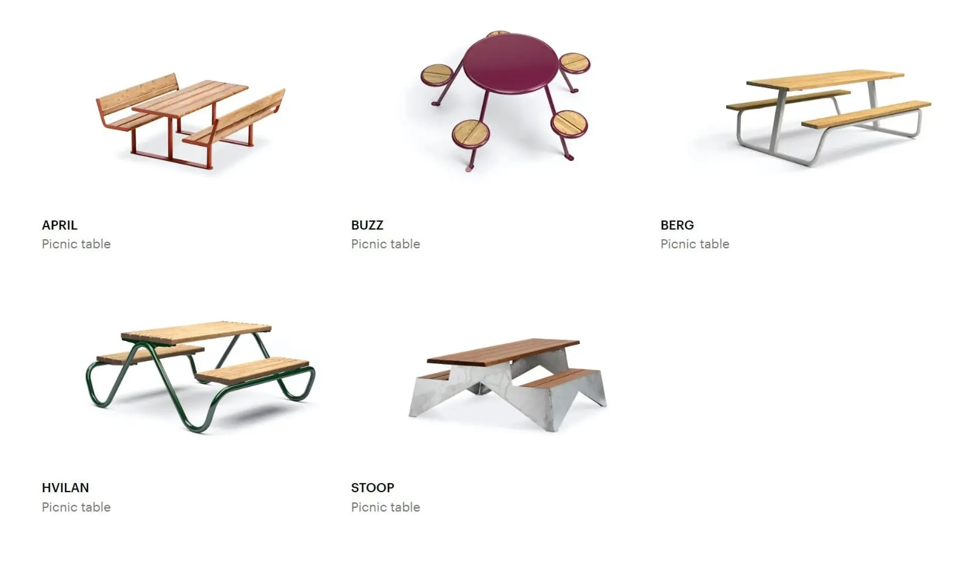Picnic Tables — Site Furnishing