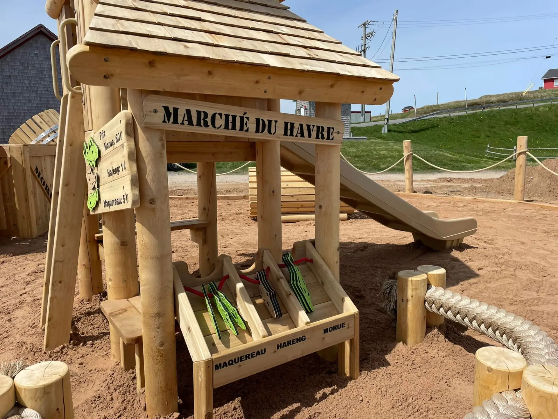 Natural wooden playground installed by Westplay