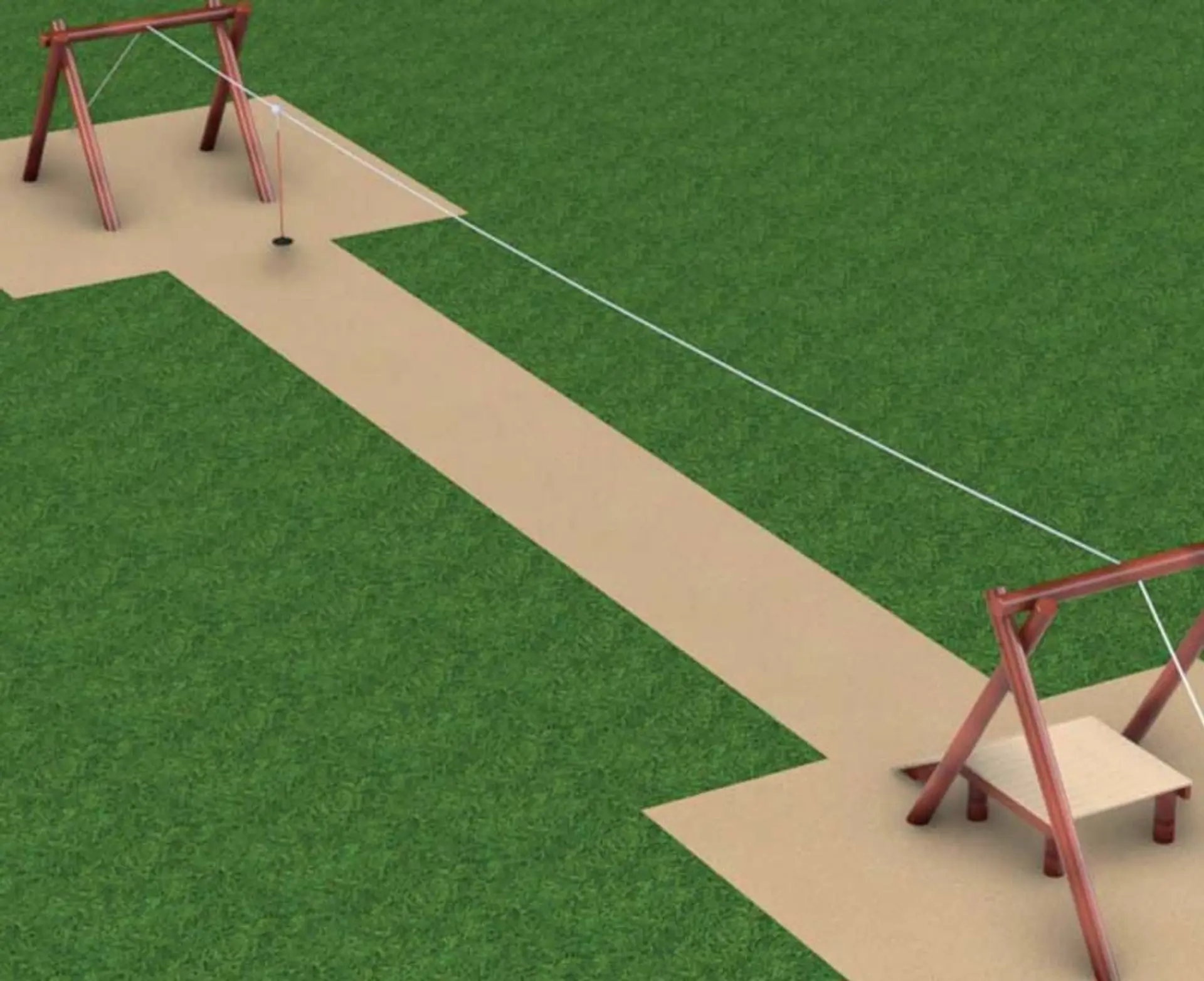 75’ Zipline(23 m) - Natural Wood Play Equipment