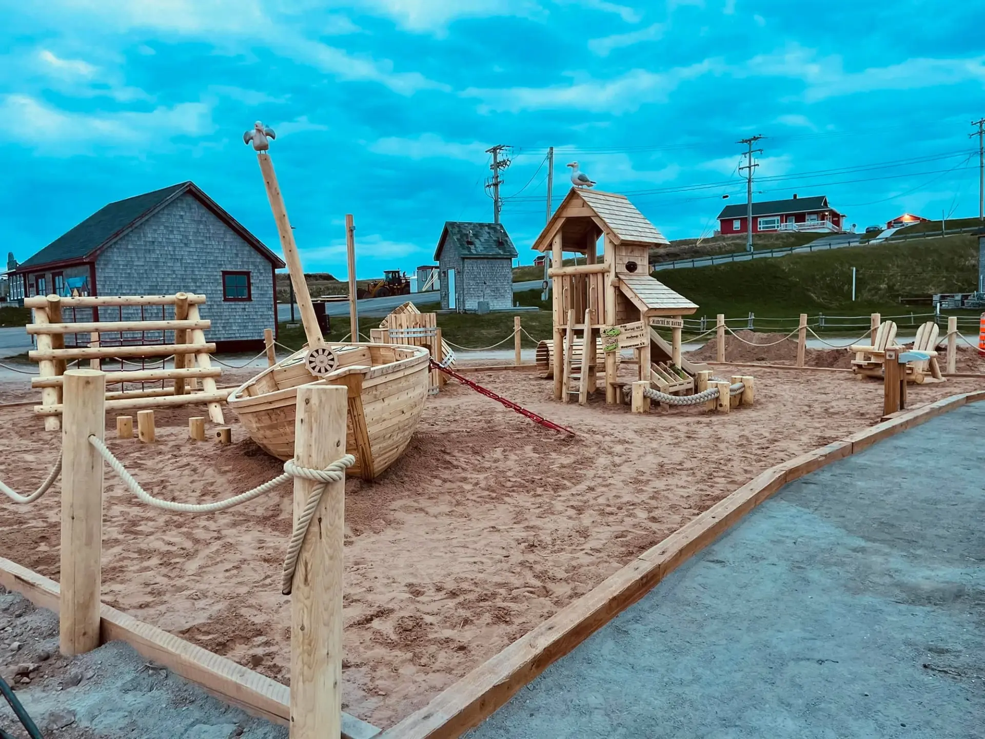 Natural wooden playground installed by Westplay