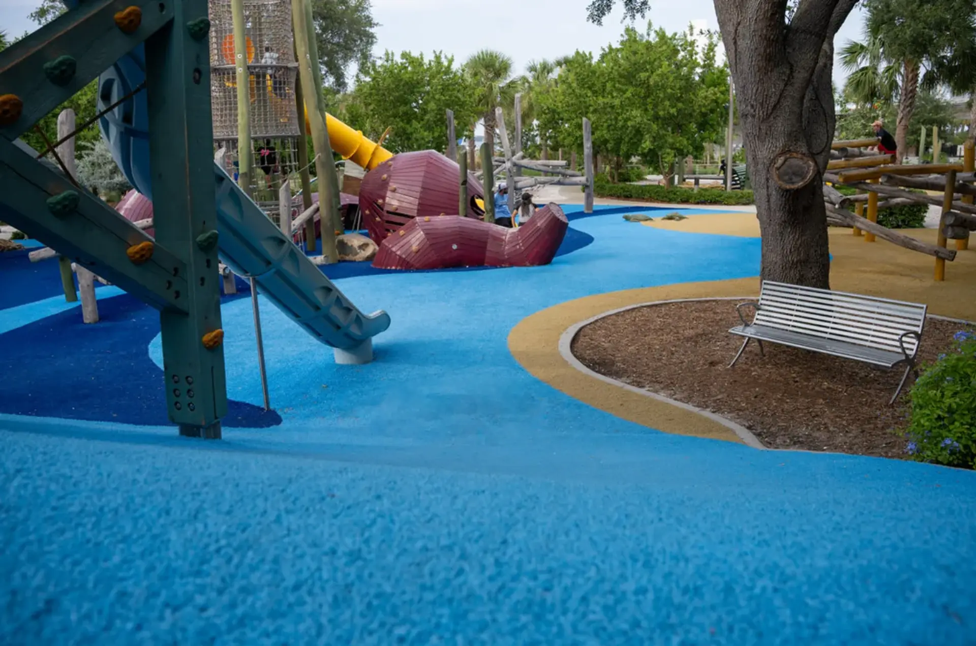 Synthetic playground grass surfacing installed by Westplay