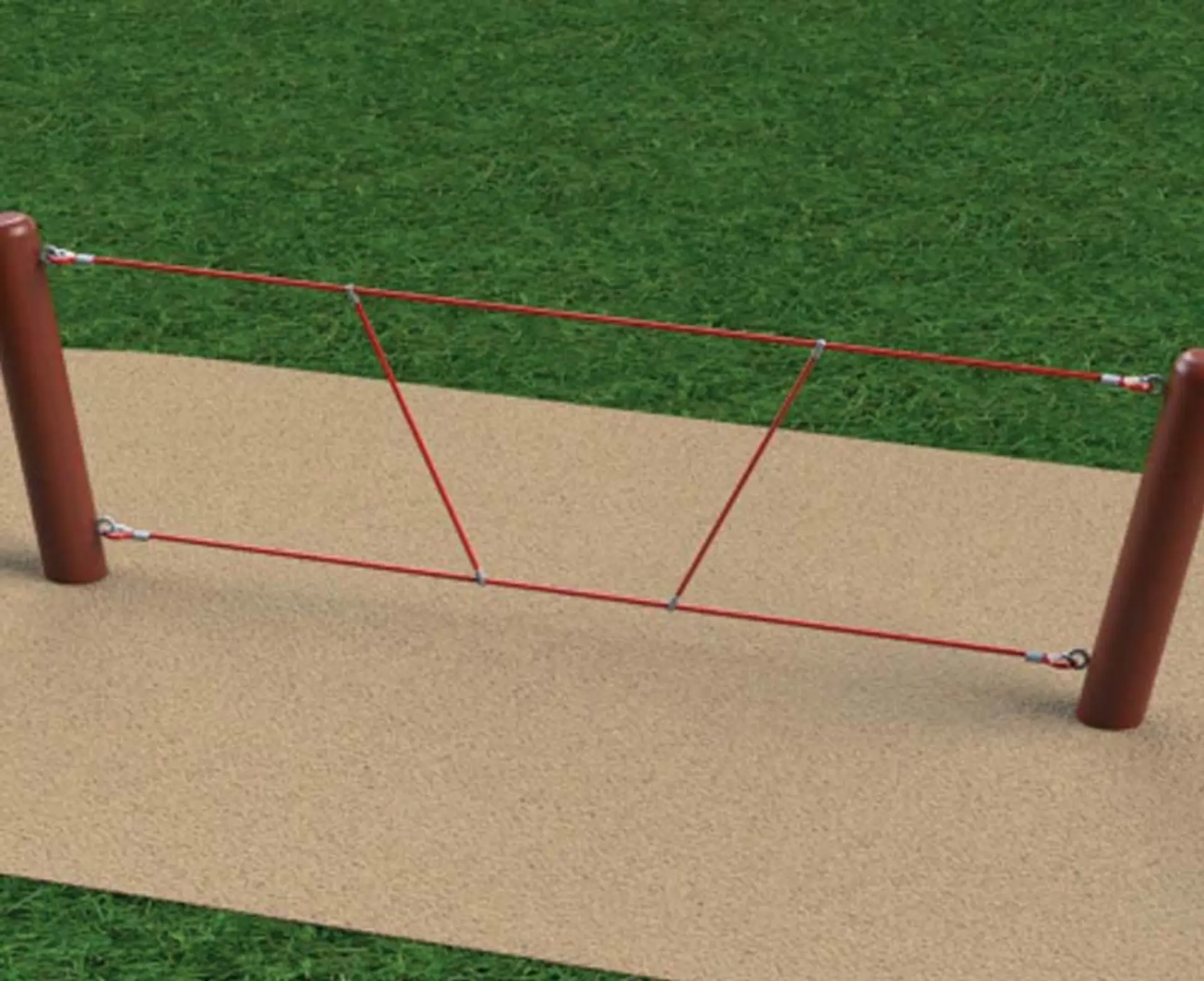 Rope crossing - Natural Wood Play Equipment