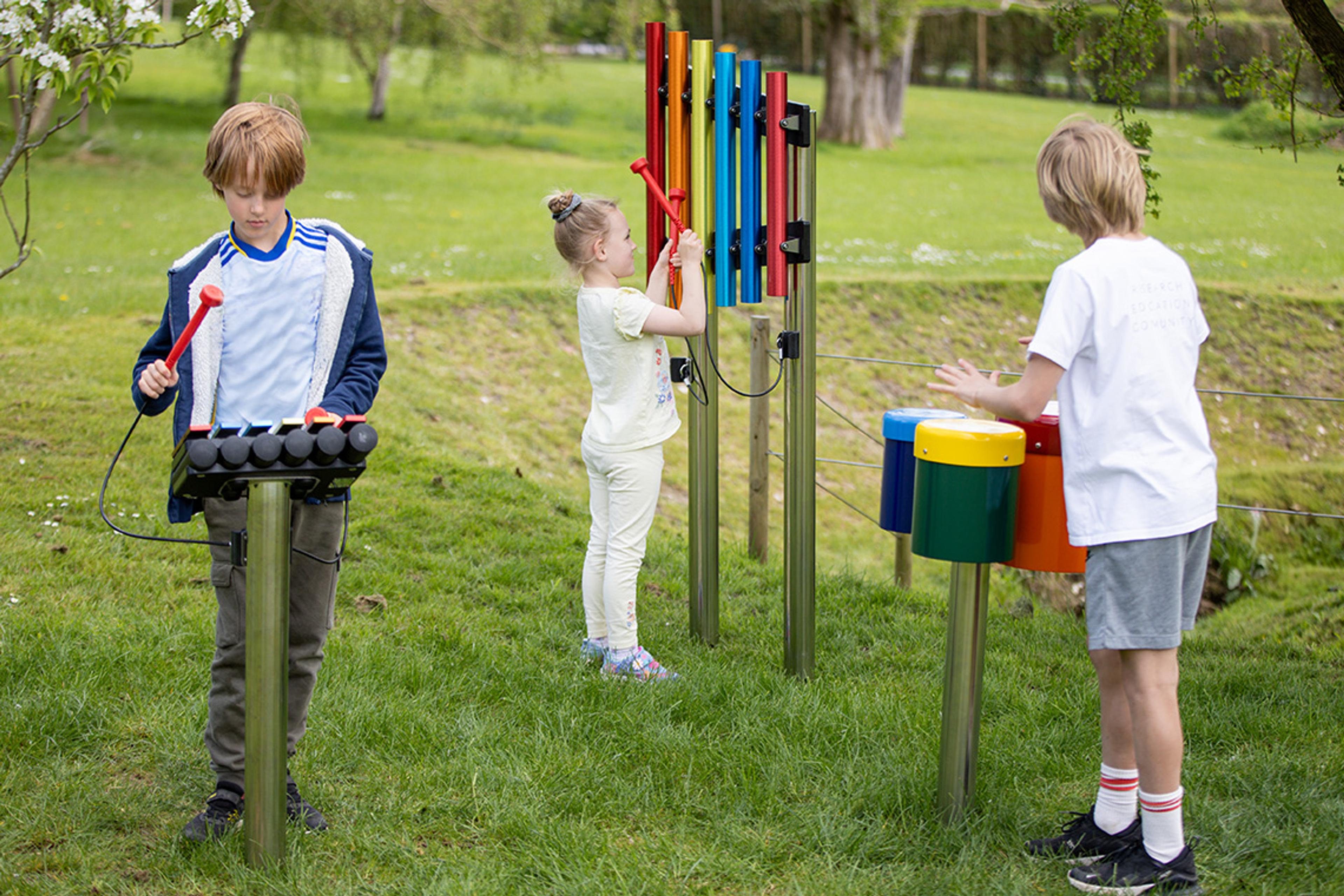 Outdoor musical instrument installed by Westplay