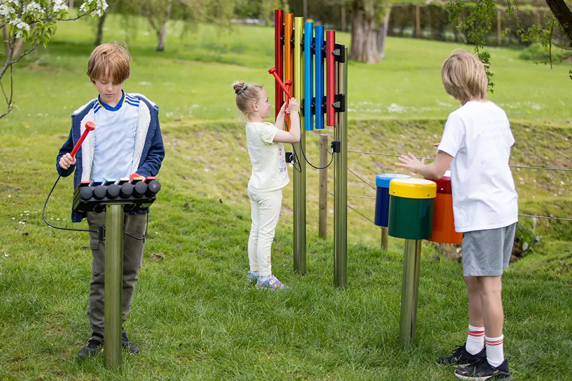Outdoor musical instrument installed by Westplay