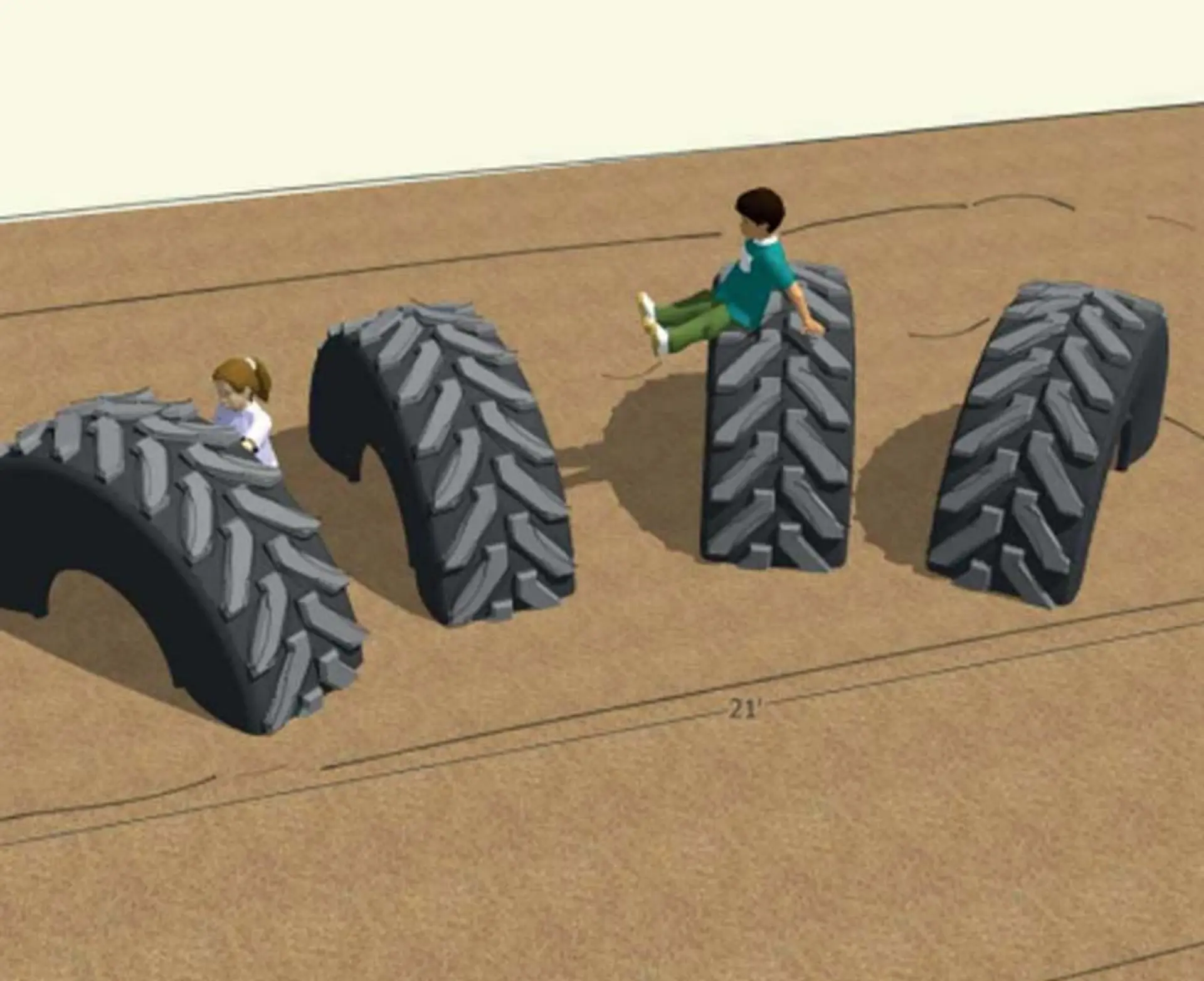 Tractor tire crossing (each)