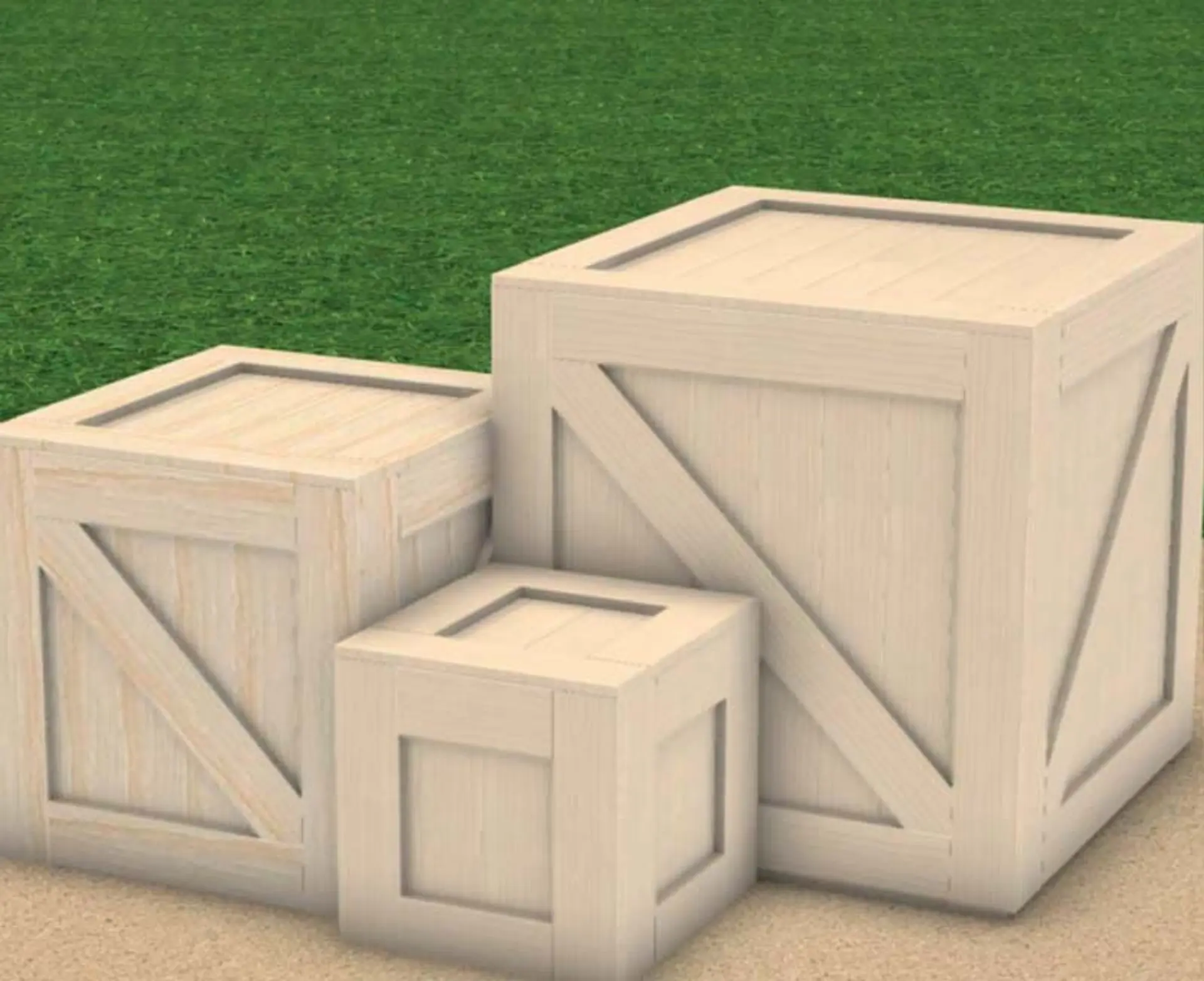 Big free play cube - Natural Wood Play Equipment