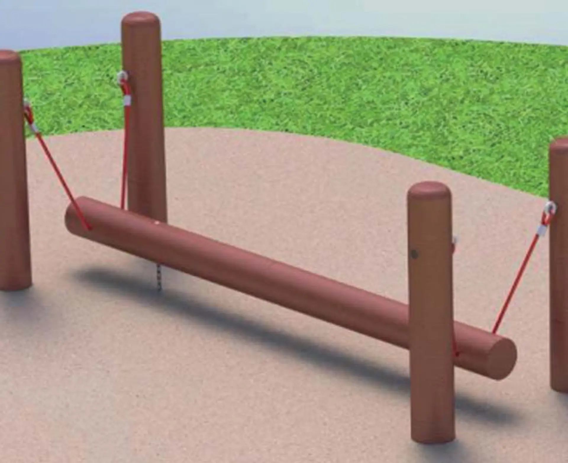 Oscillating beam - Natural Wood Play Equipment
