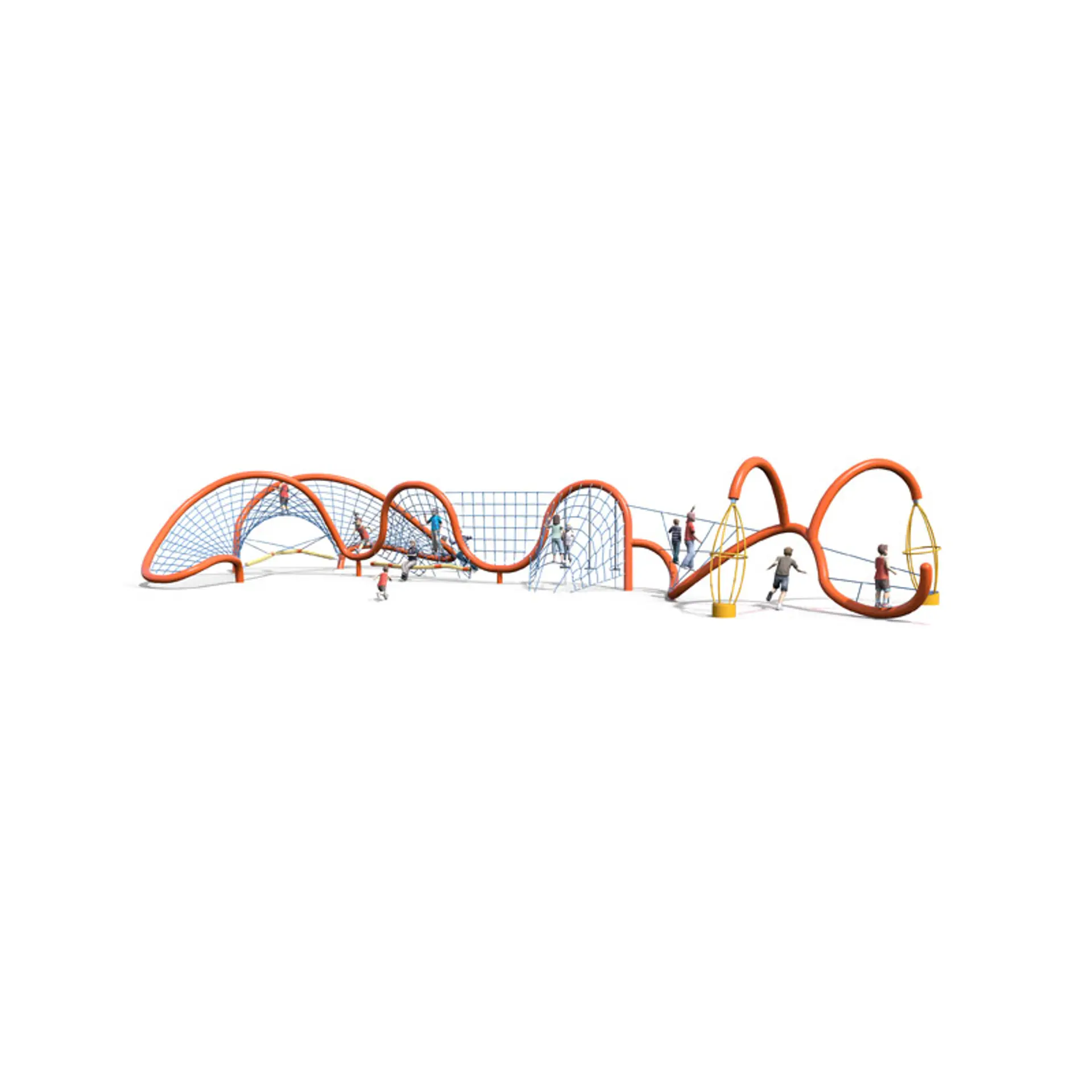 Dragon Fish with Spinners - Rope Play Structure