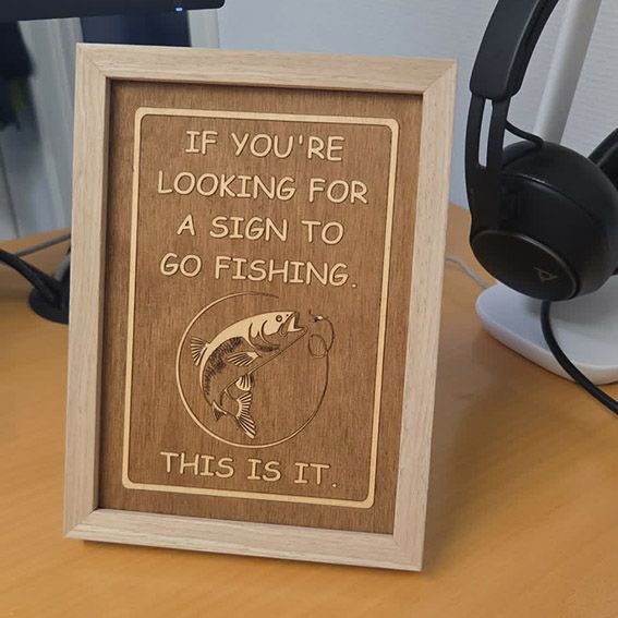 Skilt - Sign for fishing