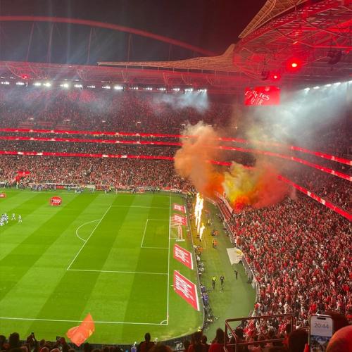 Pyrotechnics at Estádio da Luz for Benfica Porto