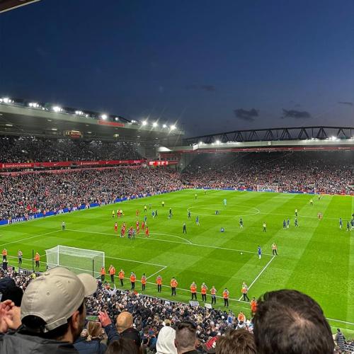 Liverpool Premier Leauge Match At Anfield Stadium