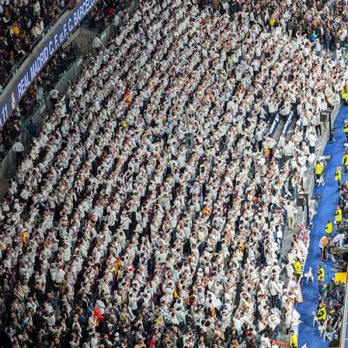 Real Madrid fans at Santiago Bernabéu