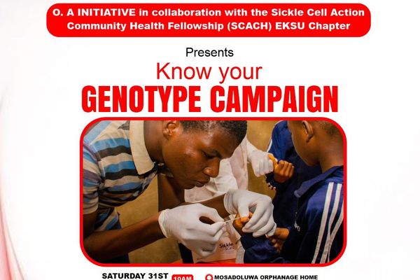 KNOW YOUR GENOTYPE — BECAUSE EVERY CHILD DESERVES A HEALTHY TOMORROW