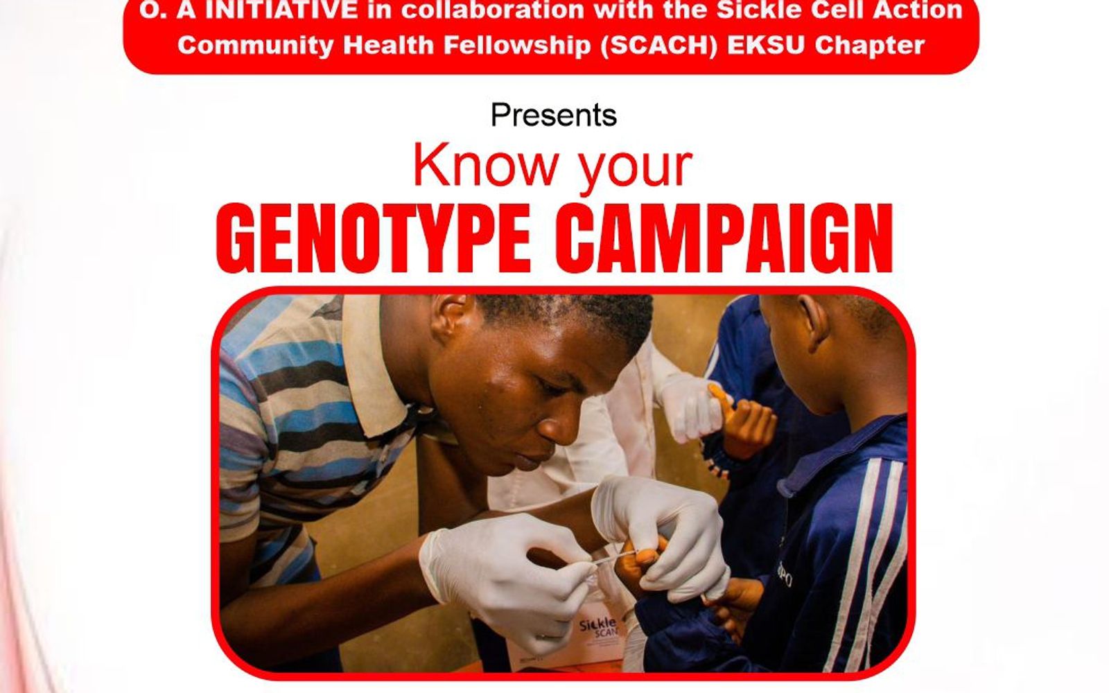 KNOW YOUR GENOTYPE — BECAUSE EVERY CHILD DESERVES A HEALTHY TOMORROW