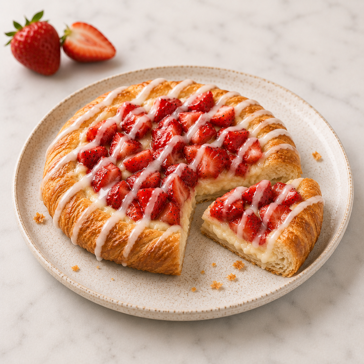 Strawberry Cream Danish