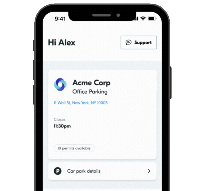 Driver App Screen For Unreserved Permit