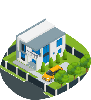 isometric-house-with-car