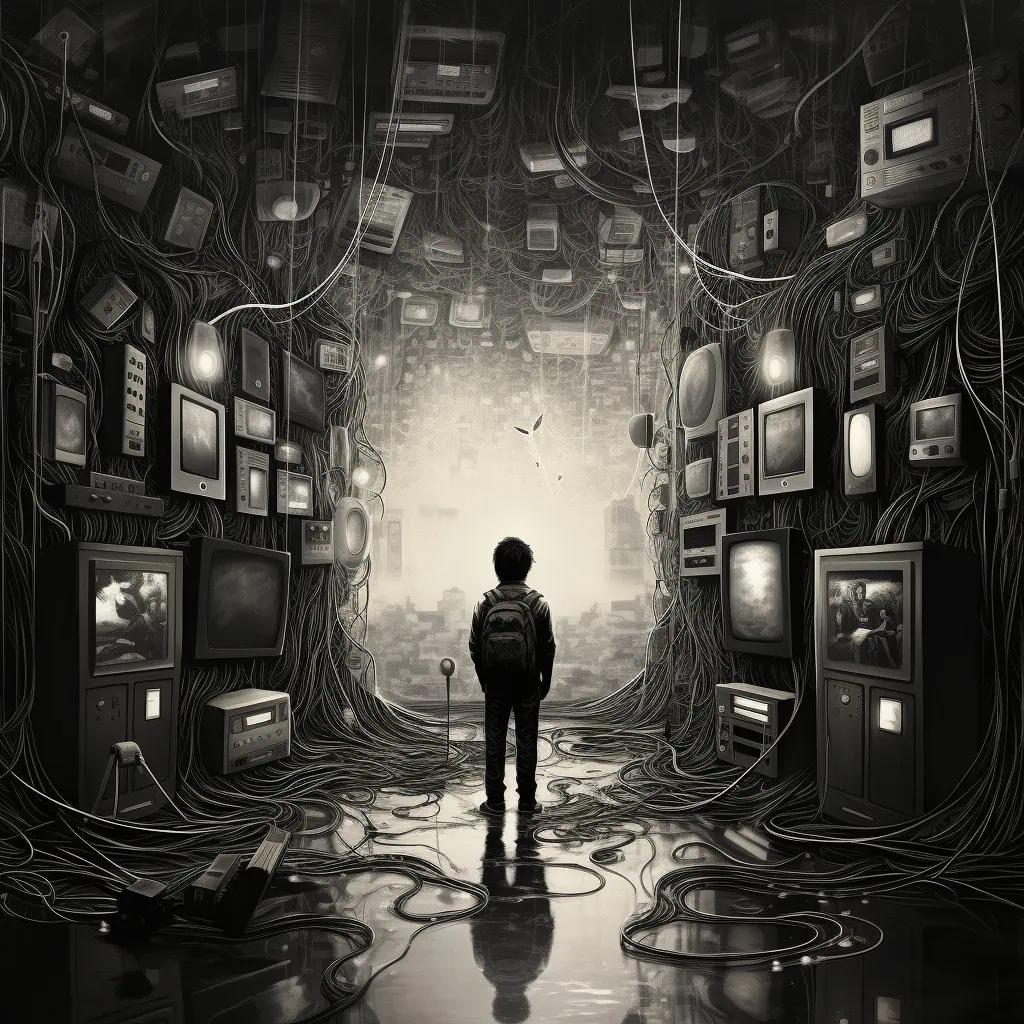 Abstract storytelling illustration