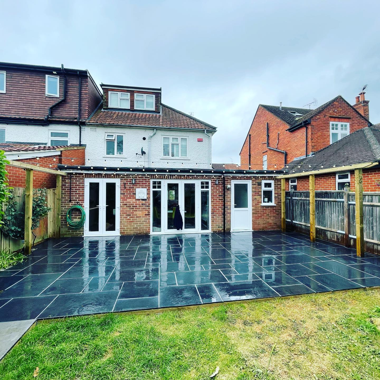 Completed extension and patio in Caversham, Reading
