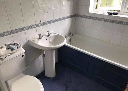 Bathroom before work begun in Caversham, Reading