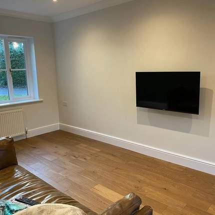 Completed garage conversion in Hurst, Wokingham