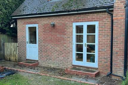 Completed garage conversion in Hurst, Wokingham