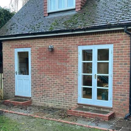 Completed garage conversion in Hurst, Wokingham