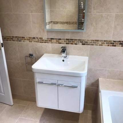 Completed ensuite bathroom renovation in Caversham, Reading