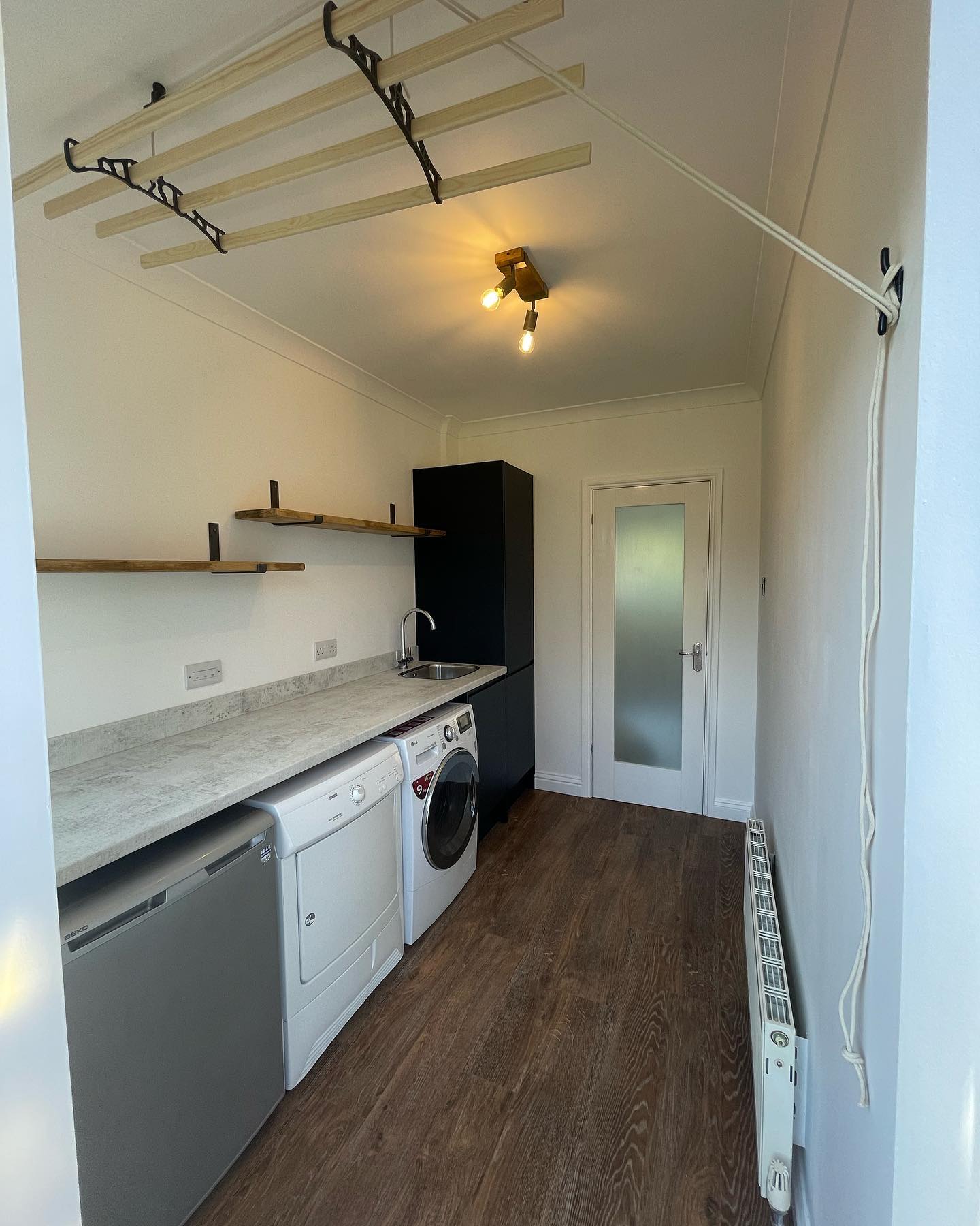 Completed utility room, from back door, in Earley, Reading
