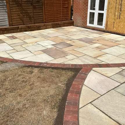 Completed patio in Caversham, Reading