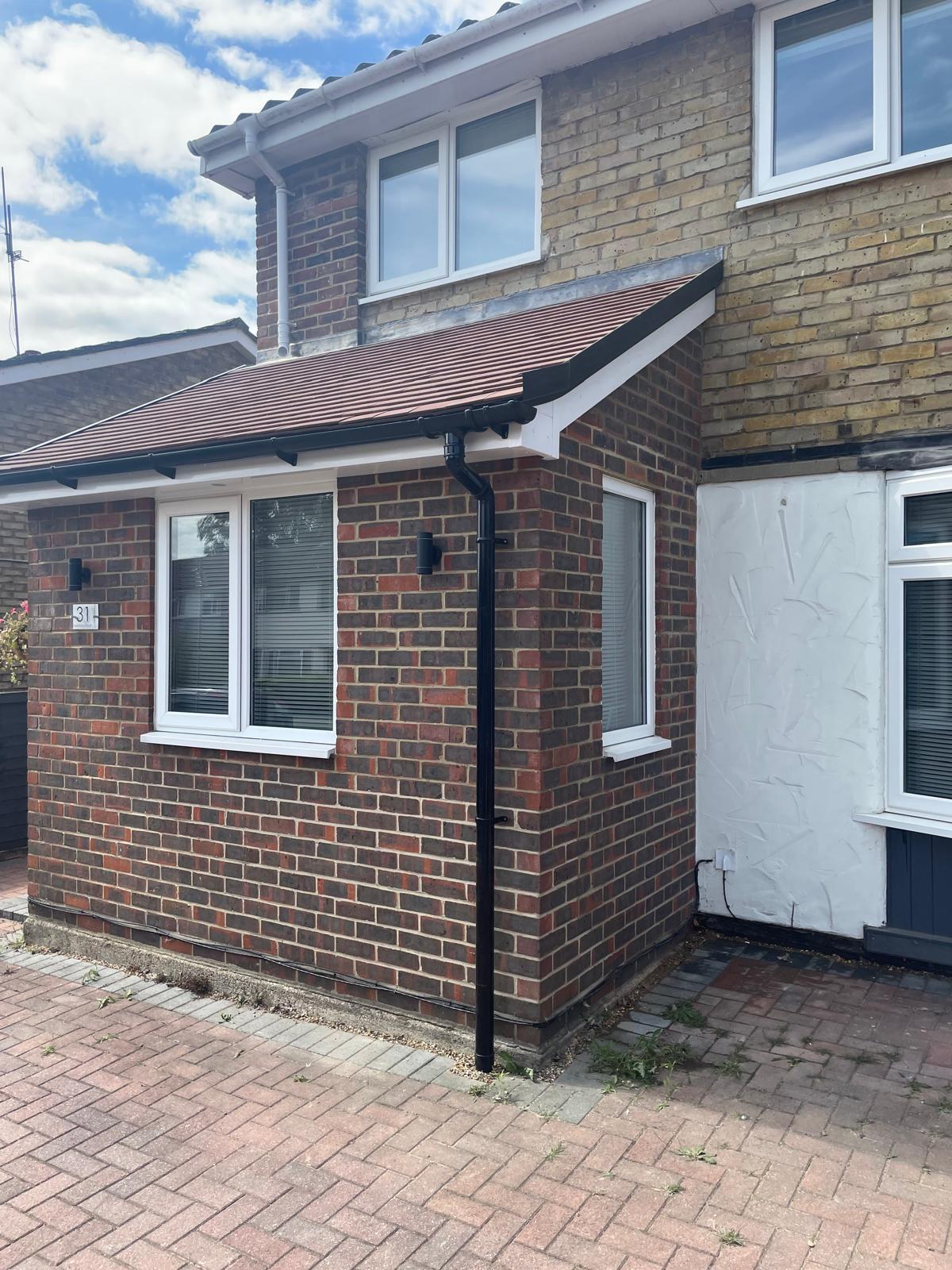 Completed porch roof in Southcote, Reading