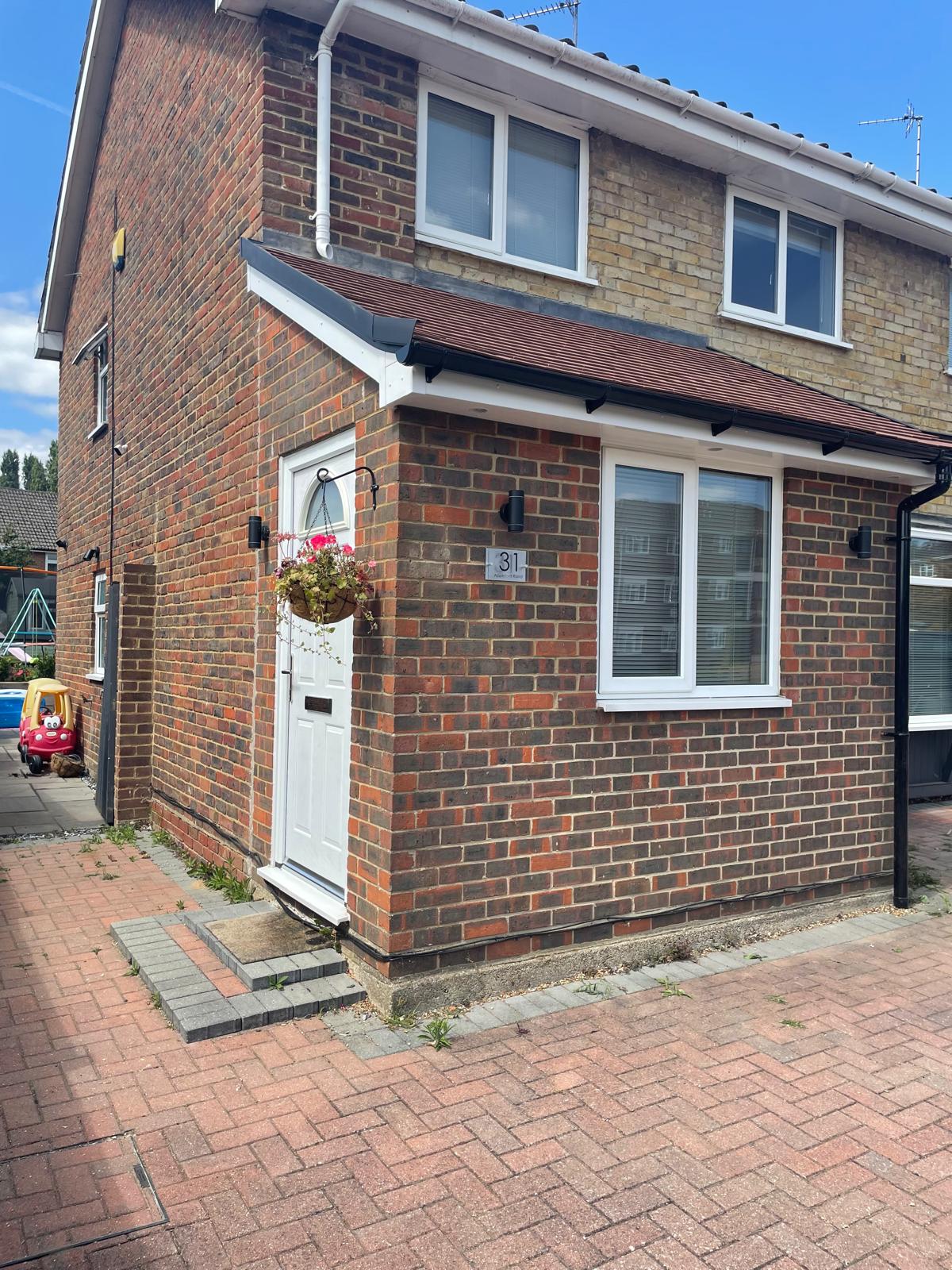 Completed porch roof in Southcote, Reading