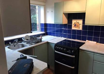 Kitchen before work begun in Winnersh, Wokingham