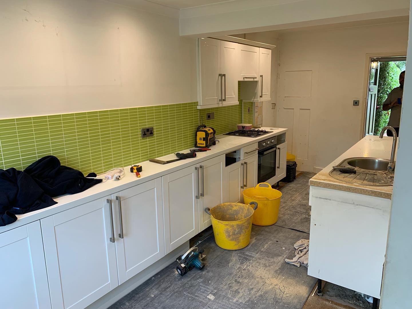 Kitchen before work begun in Caversham, Reading