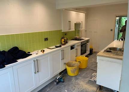 Kitchen before work begun in Caversham, Reading