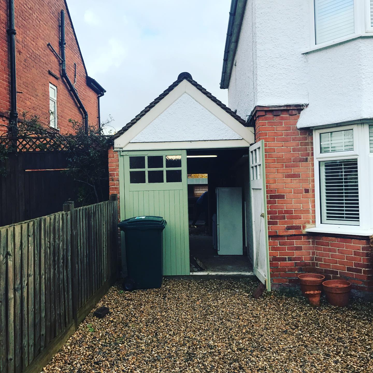 Garage before work begun in Caversham, Reading