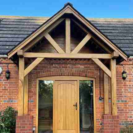 Completed porch canopy in Burghfield, Reading