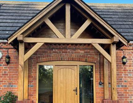 Completed porch canopy in Burghfield, Reading