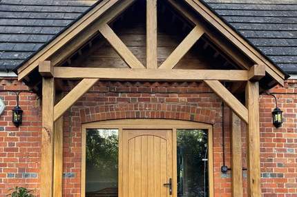 Completed porch canopy in Burghfield, Reading