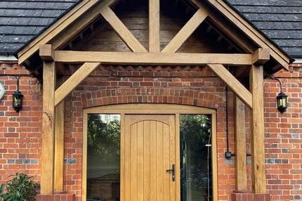 Completed porch renovation from front in Burghfield, Reading